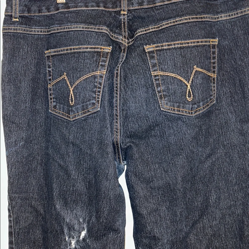 JMS Size 22W Short Classic Stretch Denim CottonPolyester SpandexDistressedJeans